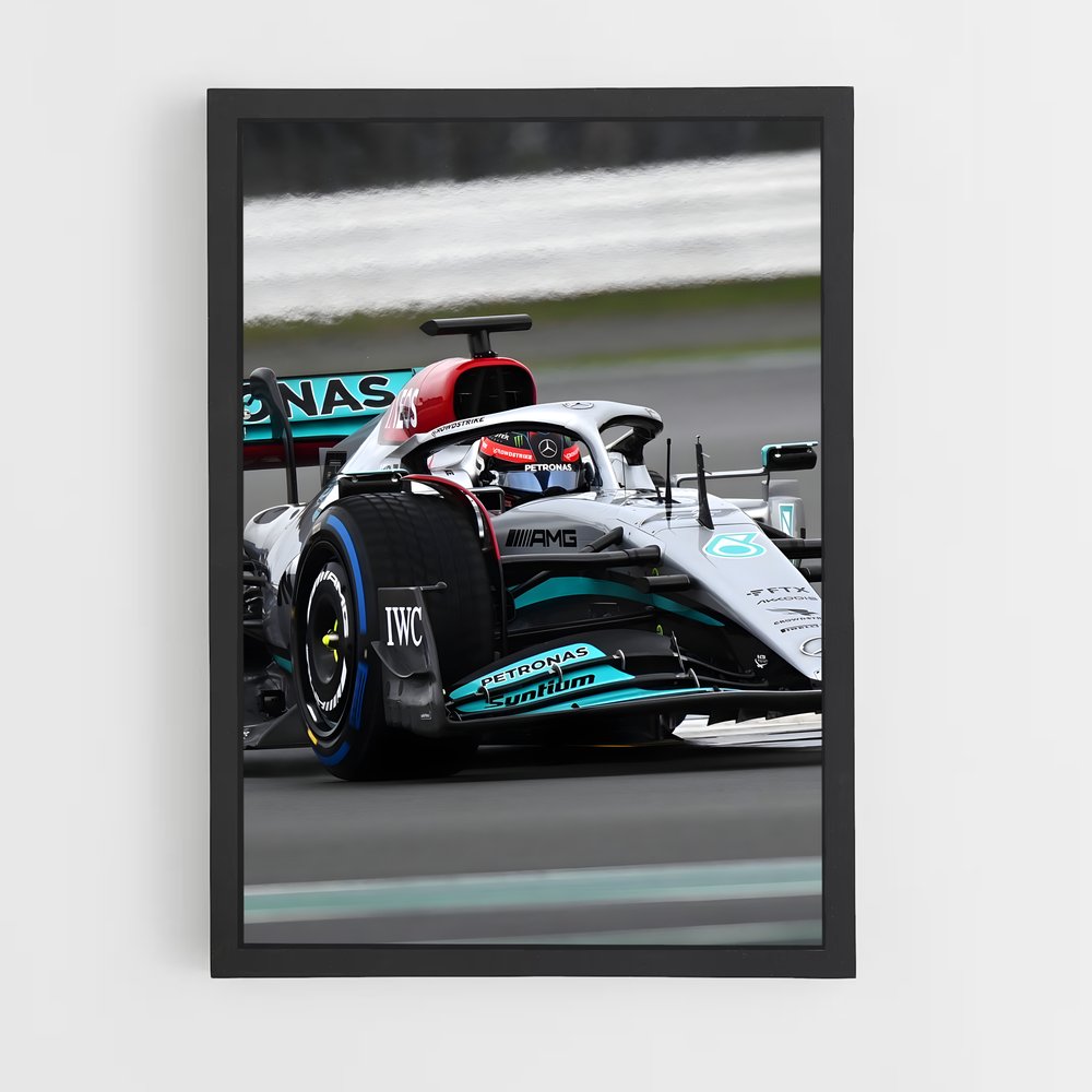 Poster Mercedes Vitesse Abu – affiche Voitures de Formule 1 (vue 2)